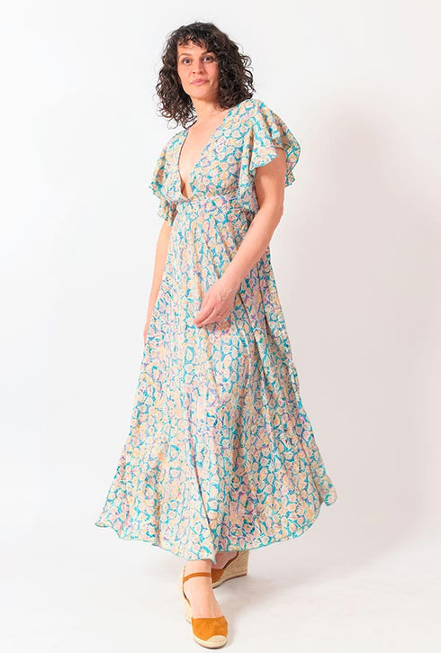 Y Why? Florales Maxikleid Aurelia